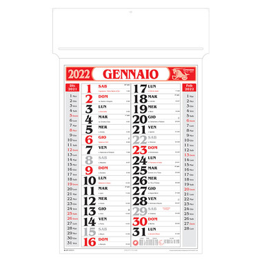 Calendario olandese Girafoglio 2022 rosso