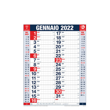 Calendario olandese a quadretti 2022