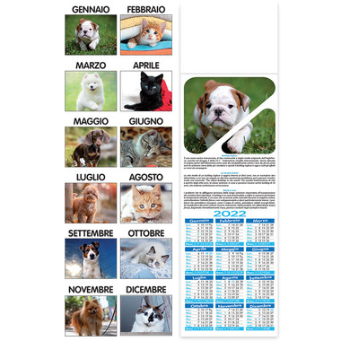 Calendario silhouette Cani e Gatti 2022 dettaglio