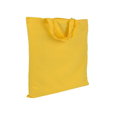 Borsa shopper 38x42 cm bianca colore giallo