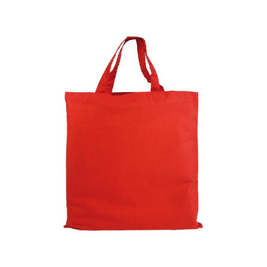 Borsa shopper 38x42 cm bianca colore rosso