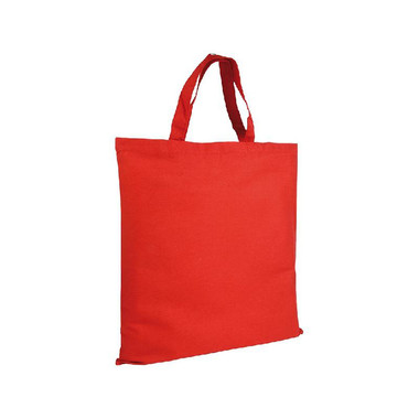 Borsa shopper 38x42 cm bianca colore rosso