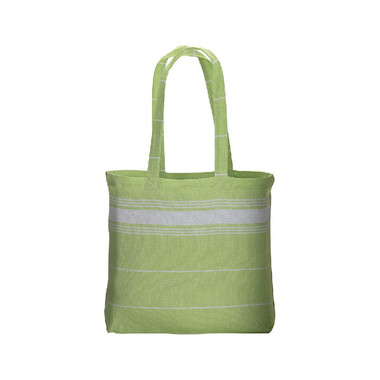 Borsa shopper cotone fouta 48x35x12 grig colore verde mela