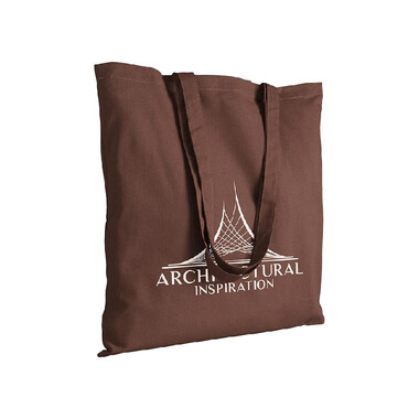Shopper 38x42 cm in cotone colore marrone