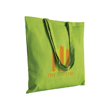 Shopper Jessy colorata in cotone 120g colore verde mela