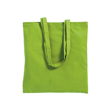Shopper con soffietto in cotone 220g colore verde mela