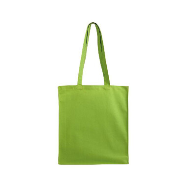 Shopper con soffietto in cotone 220g colore verde mela