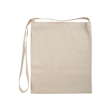 Shopper in cotone naturale con tracolla colore naturale