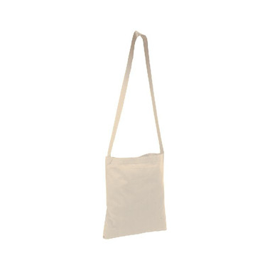 Shopper in cotone naturale con tracolla colore naturale