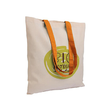 Shopper in cotone organico 135g colore arancione
