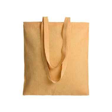 Shopper in cotone riciclato 38x42 cm colore giallo