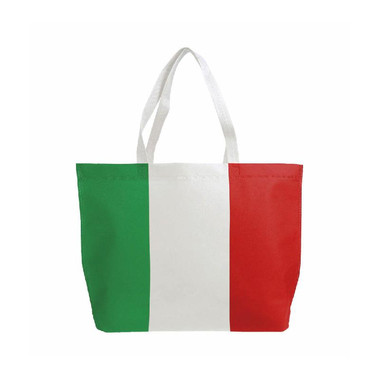 Borsa shopper con stampa tricolore colore tricolore