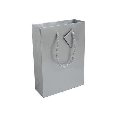 Busta con soffietto in carta laminata colore argento