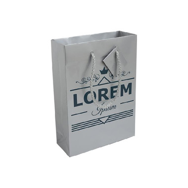 Busta con soffietto in carta laminata colore argento