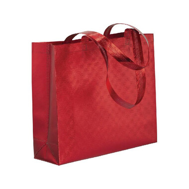 Shopper Chyrel in TNT laminata colore rosso