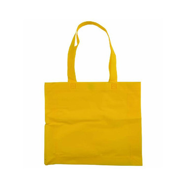 Shopper Gesy in tnt con manici lunghi colore giallo