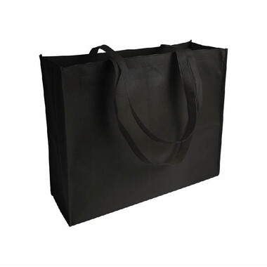 Shopper Sandon in TNT con soffietto colore nero