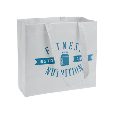 Shopper Sun in TNT laminato colore bianco