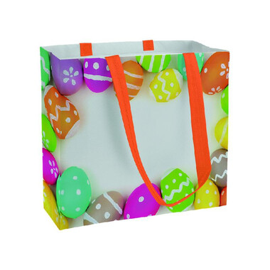 Shopper in TNT con disegni stampati colore arancione