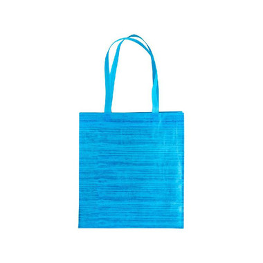 Shopper in TNT con striscia stampabile  colore celeste