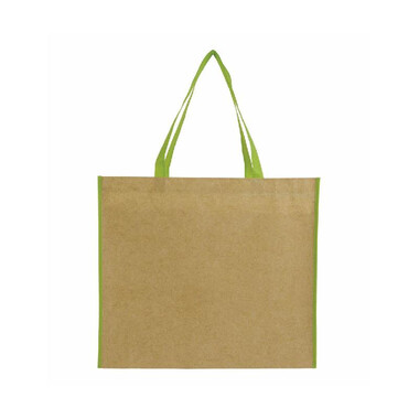 Shopper in TNT effetto carta colore verde