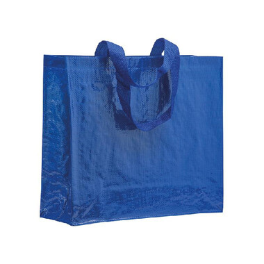 Shopper in polipropilene laminato colore royal