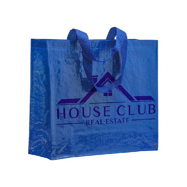 Shopper in polipropilene laminato colore royal