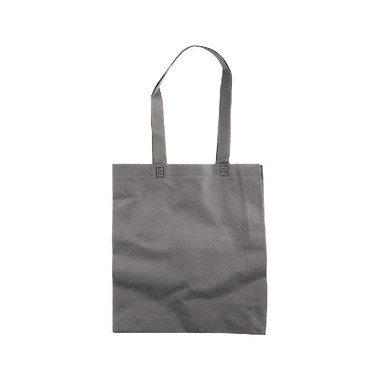 Shopper in tnt con soffietto e manici  colore grigio