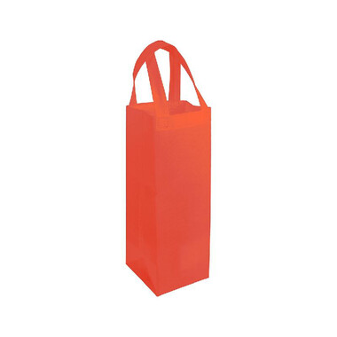 Shopper porta bottiglia in TNT colore rosso