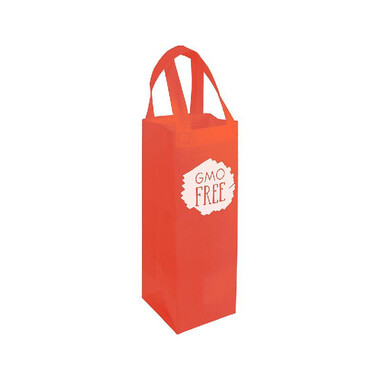 Shopper porta bottiglia in TNT colore rosso