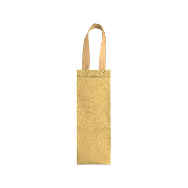 Shopper portabottiglie glitterata colore oro