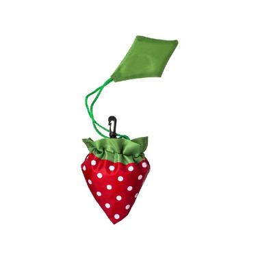 Shopper ripiegabile a forma di fragola colore rosso