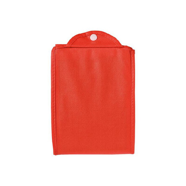 Shopper ripiegabile con soffietto in TNT colore rosso