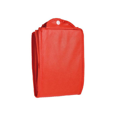 Shopper ripiegabile con soffietto in TNT colore rosso