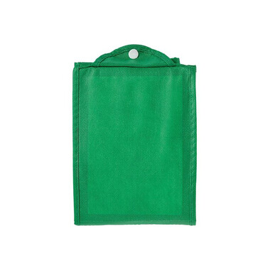 Shopper ripiegabile con soffietto in TNT colore verde