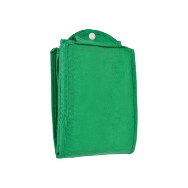 Shopper ripiegabile con soffietto in TNT colore verde