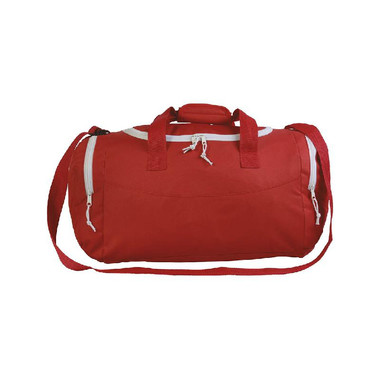 Borsa sport con tasca porta scarpe colore rosso bianco