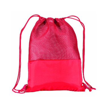 Sacca con retina mesh colore rosso