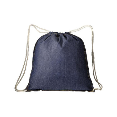Sacca in denim con chiusura a strozzo colore jeans