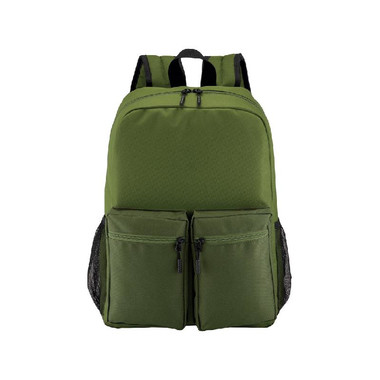 Zaino a 5 tasche in poliestere colore verde scuro