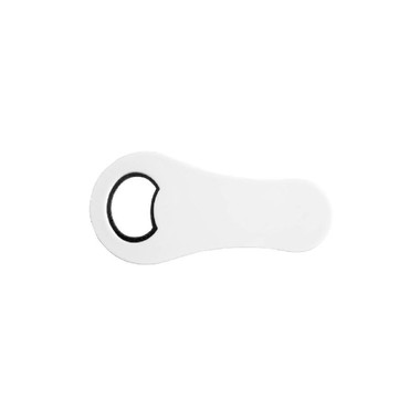 Apribottiglie in plastica con calamita colore bianco