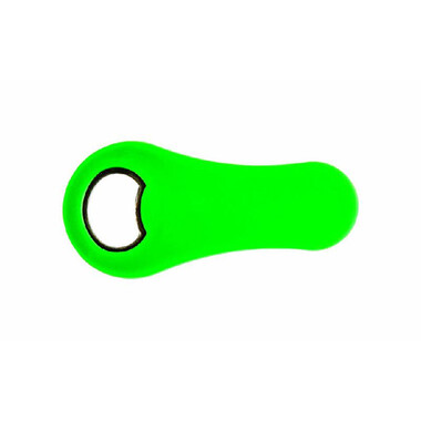 Apribottiglie in plastica con calamita colore verde