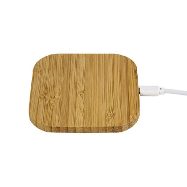Base di ricarica wireless in bamboo 5w colore naturale
