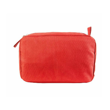 Beauty case con zip colore rosso