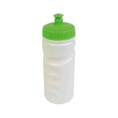Borraccia in plastica bianca con tappo colorato colore verde mela