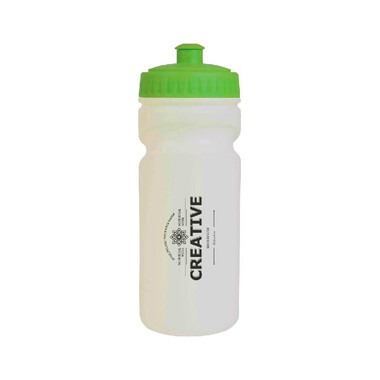 Borraccia in plastica bianca con tappo colorato colore verde mela