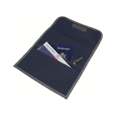 Bustina porta documenti 3 tasche colore blu