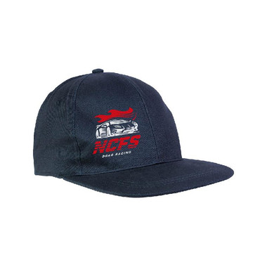 Cappellino 6 pannelli con visiera dritta colore blu