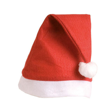 Cappellino Babbo Natale in panno colore rosso