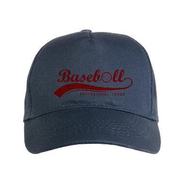 Cappellino baseball in cotone 5 pannelli colore blu